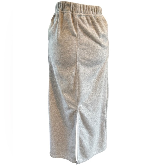 Forever 21 Heather Gray Midi Skirt with slit in back Size Small NWOT - Picture 7 of 7